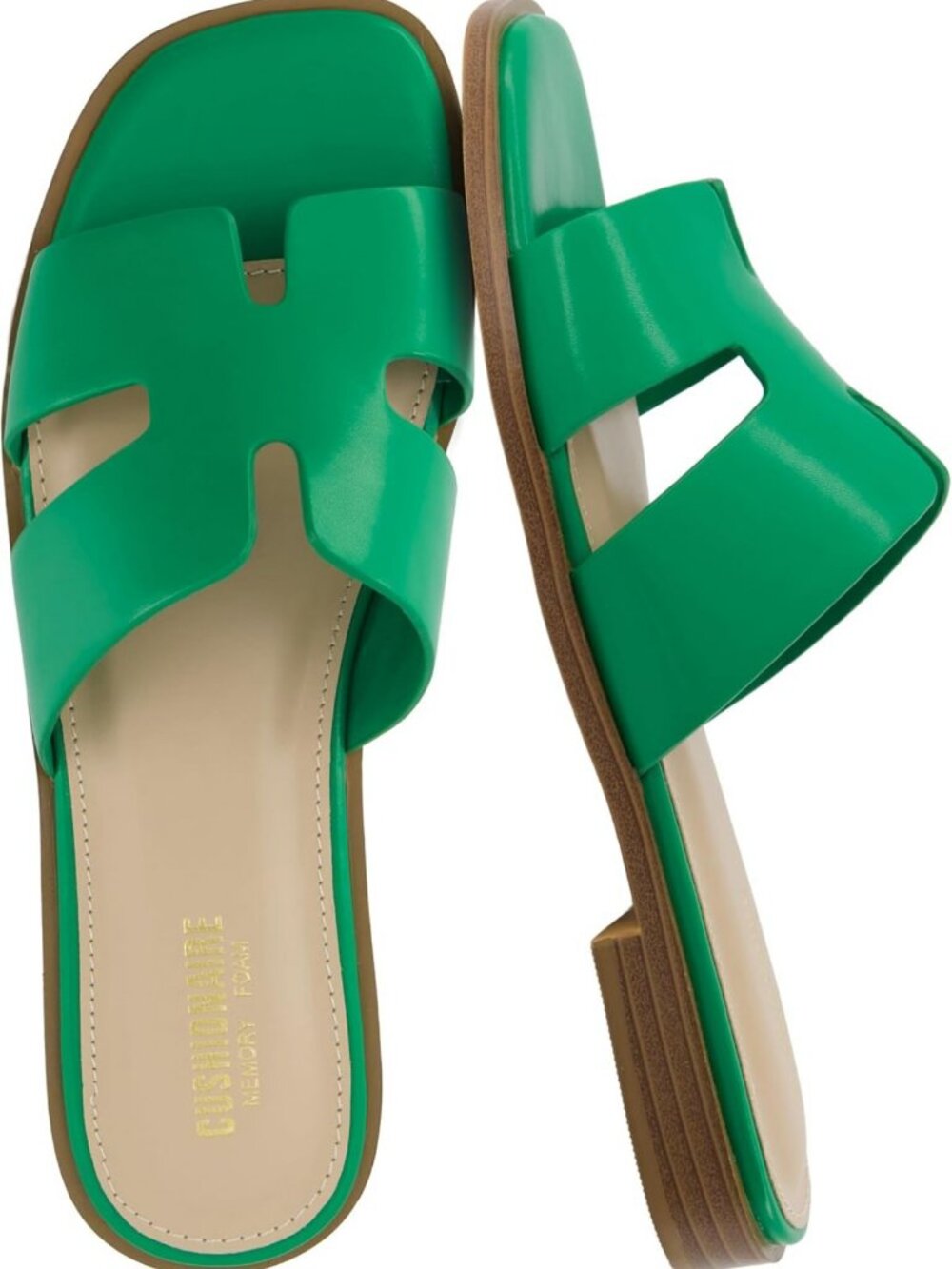 Trendy Cutout Strap Slides for Women, Comfortable Slip-On Summer Sandals, Memory